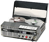 Photo of the Uher reel tape recorder provided to the Museum of Magnetic Sound Recording by Roger Wilmut, BBC engineer from 1960